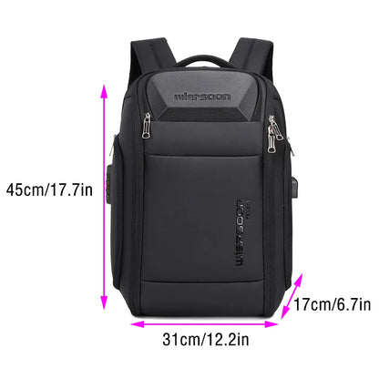 Men's Backpack Work Durable Waterproof Large Capacity Business Notebook Bag Anti-theft Korean Popular Black Backpacks for Travel