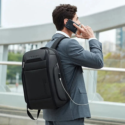 Men's Backpack Work Durable Waterproof Large Capacity Business Notebook Bag Anti-theft Korean Popular Black Backpacks for Travel