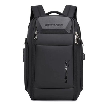 Men's Backpack Work Durable Waterproof Large Capacity Business Notebook Bag Anti-theft Korean Popular Black Backpacks for Travel