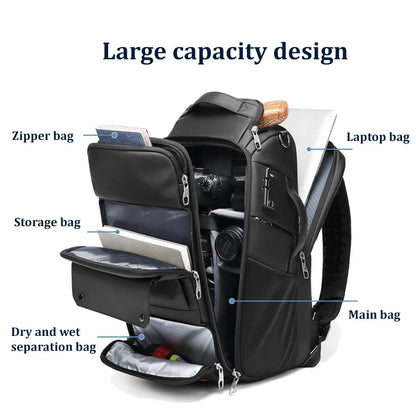 Men's Backpack Work Professional SLR Camera Bags for Canon Nikon Sony Fuji Waterproof Durable Large Capacity Travel Backpacks