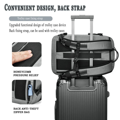 Men's Backpacks Airback Vacuum Travel Business Multifunction High Capacity Expandable Waterproof Fashion Backpack Anti Theft Bag