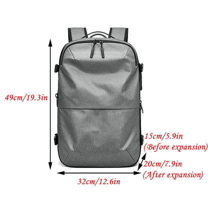 Men's Backpacks Airback Vacuum Travel Business Multifunction High Capacity Expandable Waterproof Fashion Backpack Anti Theft Bag