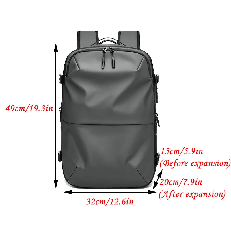 Men's Backpacks Airback Vacuum Travel Business Multifunction High Capacity Expandable Waterproof Fashion Backpack Anti Theft Bag