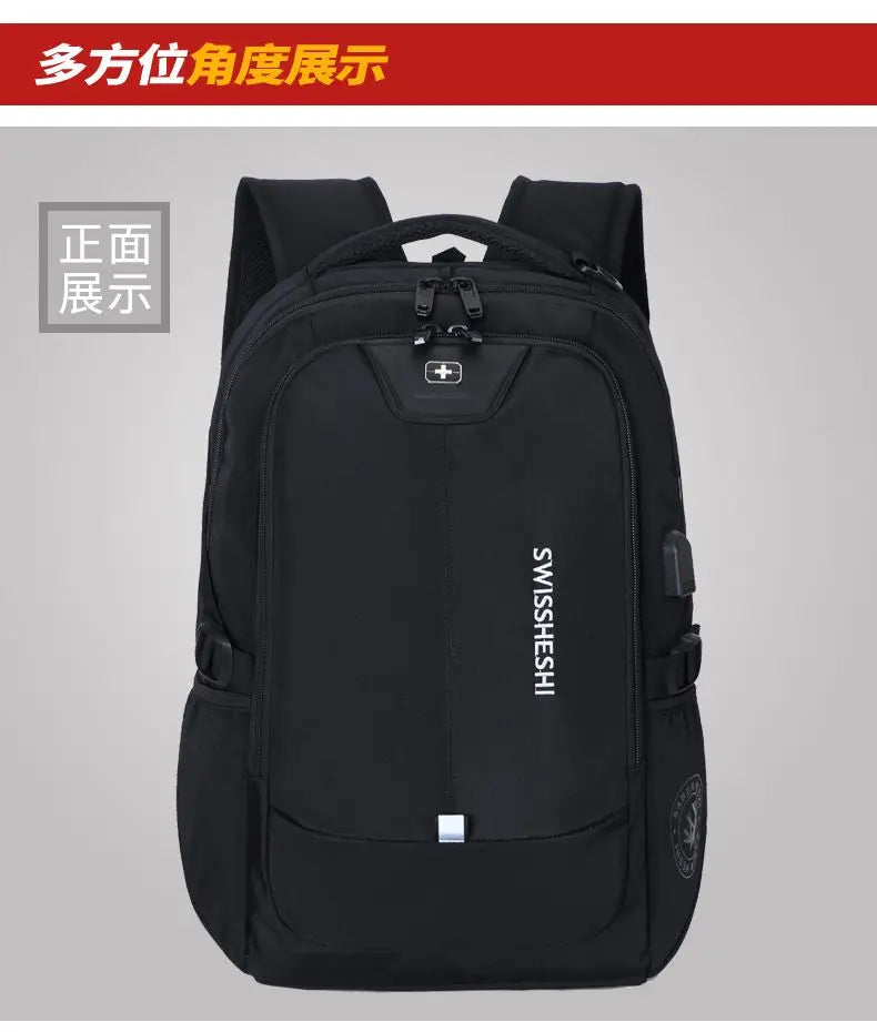 Men's Backpacks Anti-Theft Waterproof Multifunctional 17-Inch Laptop Bag with USB Charging for Business Travel Students