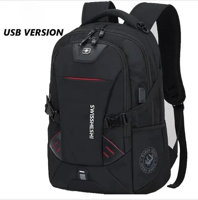 Men's Backpacks Anti-Theft Waterproof Multifunctional 17-Inch Laptop Bag with USB Charging for Business Travel Students