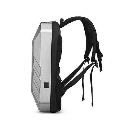 Men's Bag Business Backpack Men's PC Hard Shell Computer Bag LED Screen Men's Backpack 15.6 Inch Laptop Bag Password Anti-theft