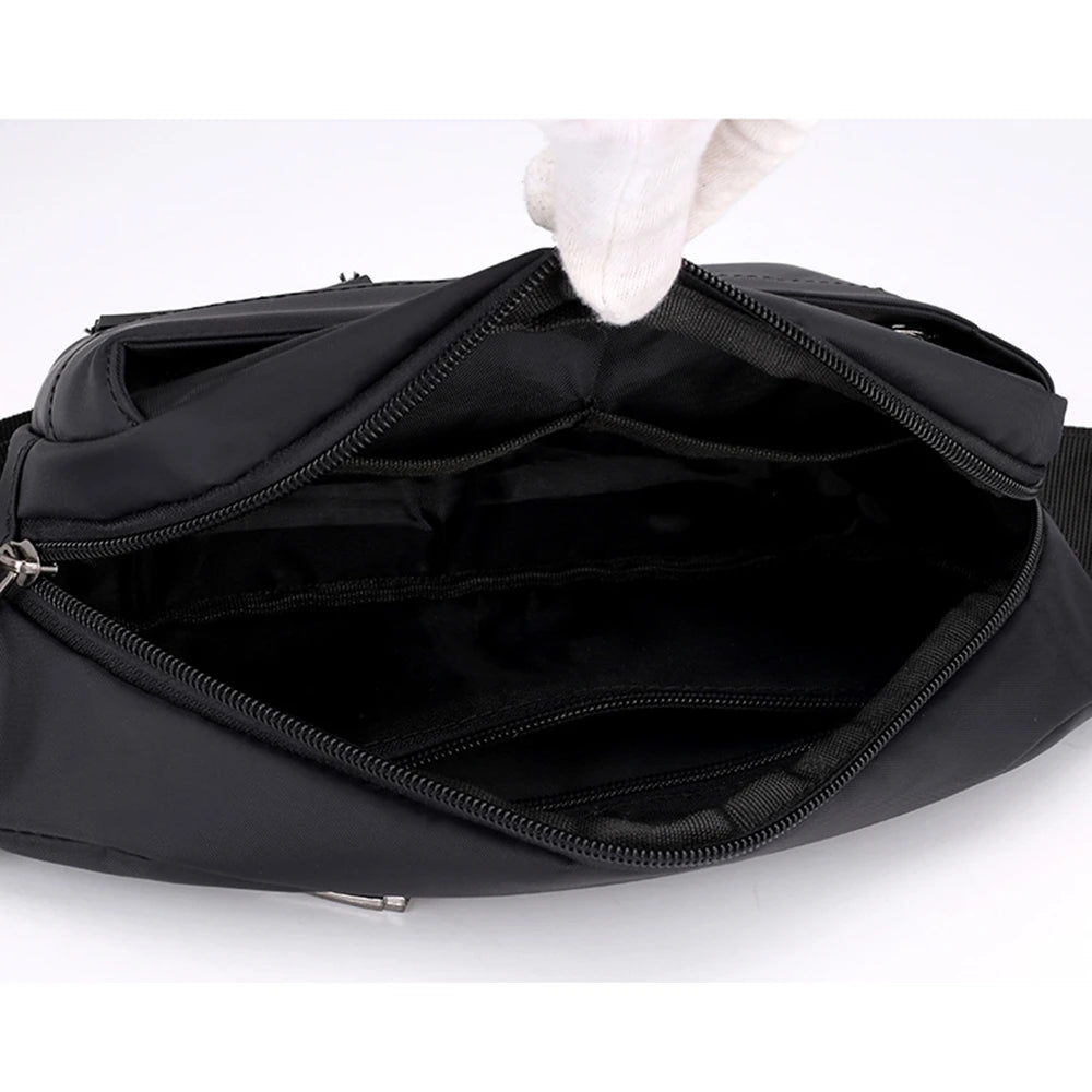 Men's Belt Bag Casual Functional Money Phone Male Banana Climbing Hiking Cycling Waist Pack Women's Canvas Fanny Pouch