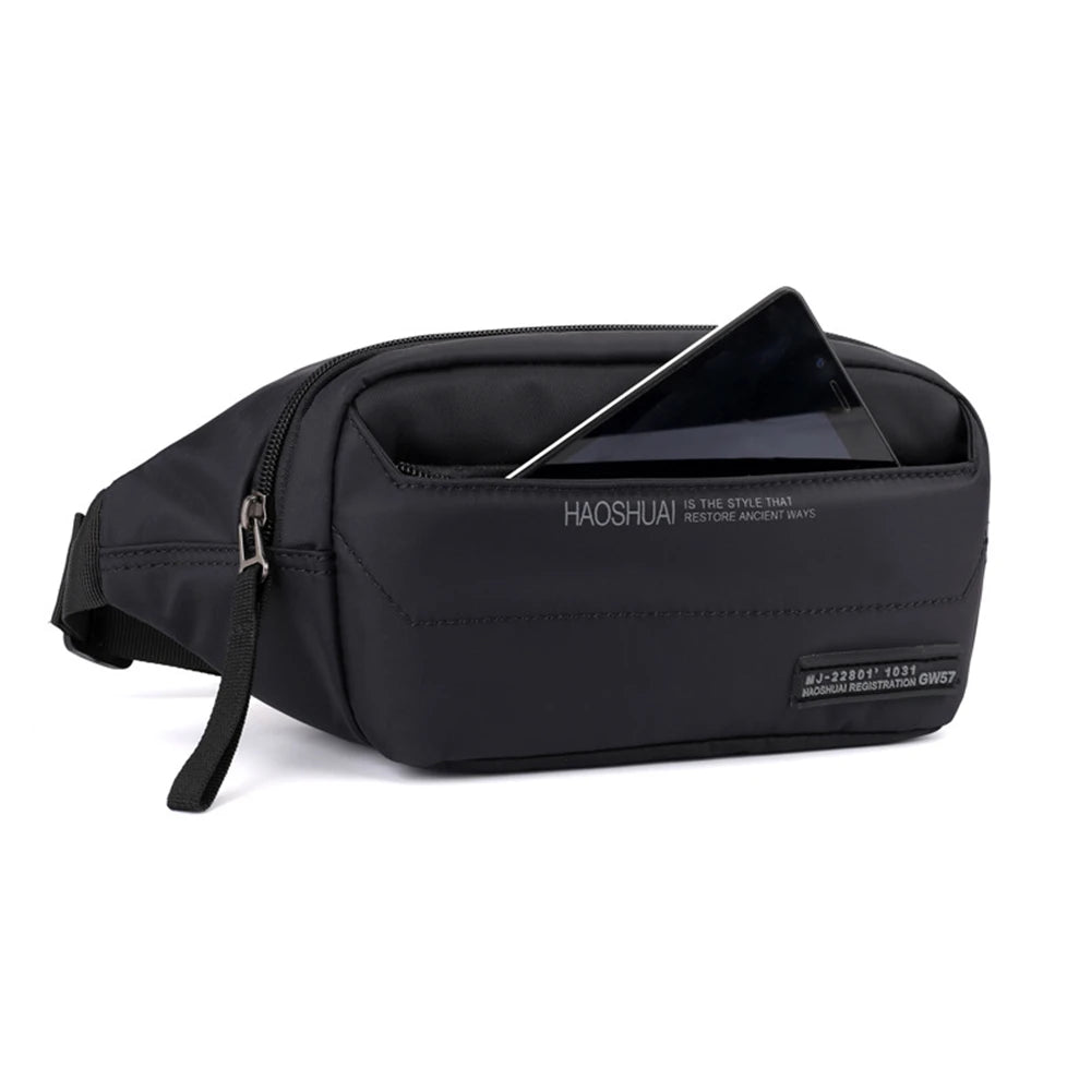 Men's Belt Bag Casual Functional Money Phone Male Banana Climbing Hiking Cycling Waist Pack Women's Canvas Fanny Pouch