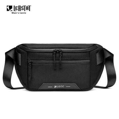 Men's Belt Bag Casual Waterproof Business Shoulder Bag Messenger Bag Nylon USB Charging Waist Bag Outdoor Sports Shoulder Bag
