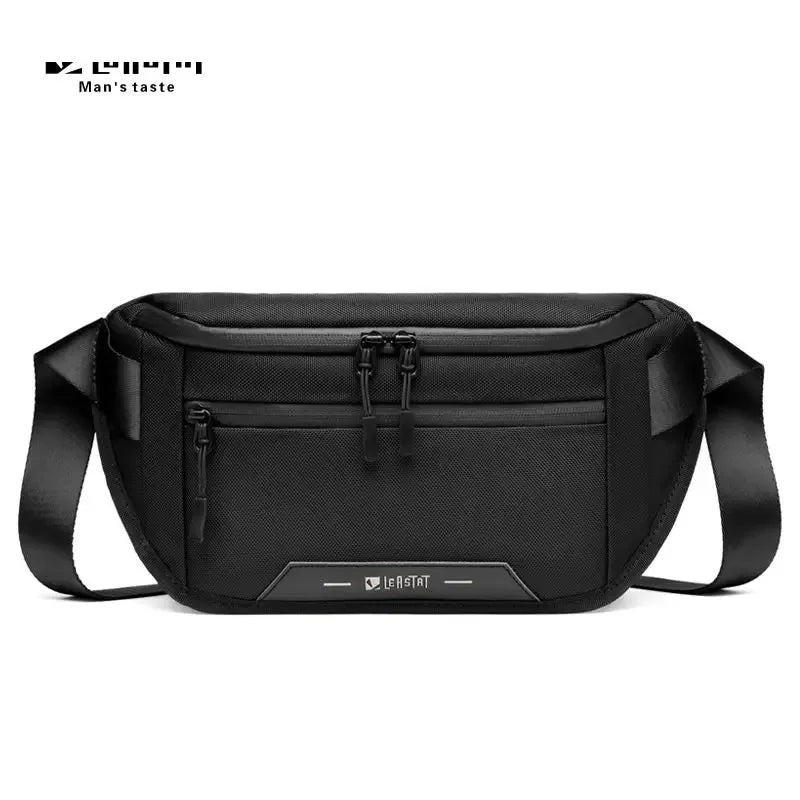 Men's Belt Bag Casual Waterproof Business Shoulder Bag Messenger Bag Nylon USB Charging Waist Bag Outdoor Sports Shoulder Bag