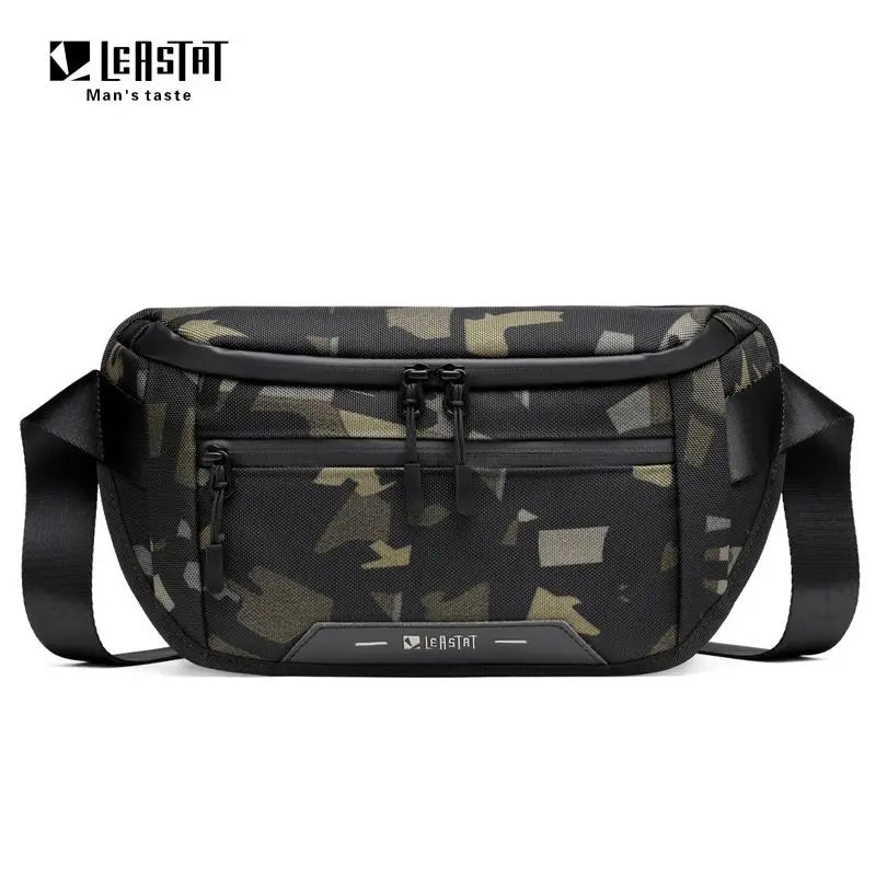 Men's Belt Bag Casual Waterproof Business Shoulder Bag Messenger Bag Nylon USB Charging Waist Bag Outdoor Sports Shoulder Bag