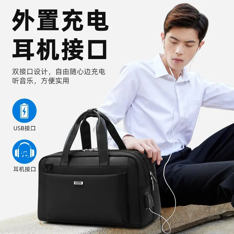 Men's Briefcase High Quality Business Shoulder Bag Messenger Bag Office Tote 18 Inch Laptop Bag