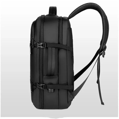 Men's Business Simple Large Capacity Short-distance Travel Backpack Leisure Fashion Computer Bag Portable USB Handbag