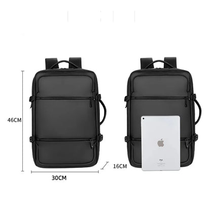 Men's Business Simple Large Capacity Short-distance Travel Backpack Leisure Fashion Computer Bag Portable USB Handbag