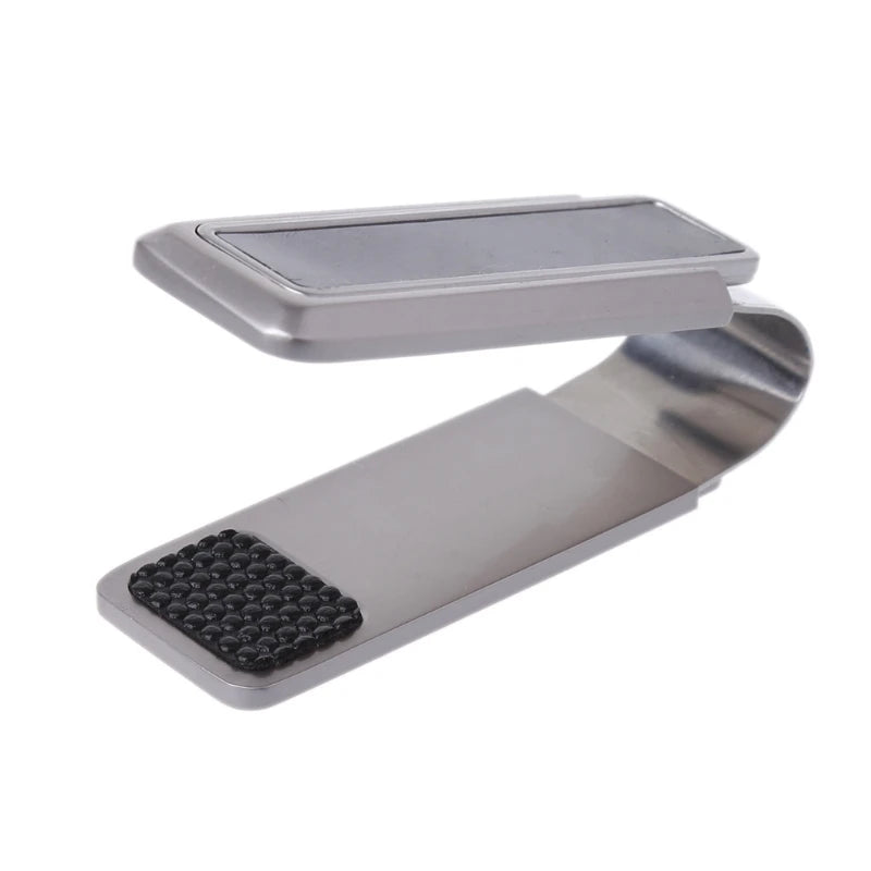 Men's Business Wallet Stainless Steel Carbon Fiber Money Clip Credit Card Holder