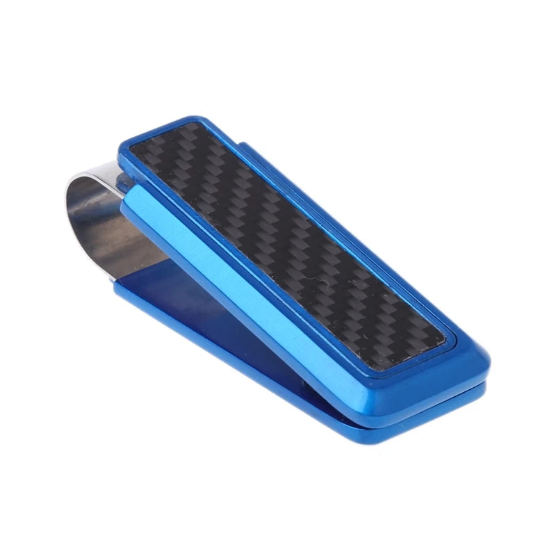 Men's Business Wallet Stainless Steel Carbon Fiber Money Clip Credit Card Holder