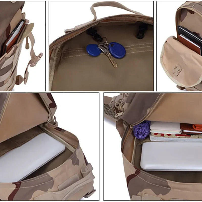 Men's Camping Shoulder Bag Travel Camouflage Sports Outdoor Mountaineering Hiking Bag Tactical Backpack