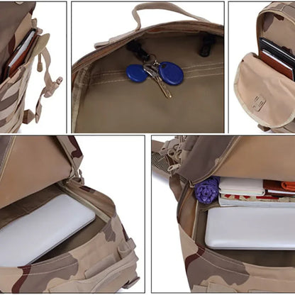 Men's Camping Shoulder Bag Travel Camouflage Sports Outdoor Mountaineering Hiking Bag Tactical Backpack