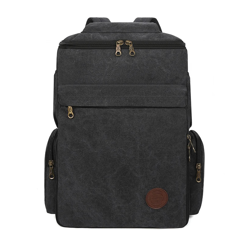 Men's Canvas Backpack Vintage School Bag High Quality Men's Travel Bags Large Capacity Knapsack Laptop Rucksack