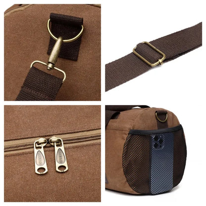 Men's Canvas Fashion Handbags High Quality Top-handle Casual Crossbody Bag Multi-function Man Large-capacity Travel Shoulder Bag