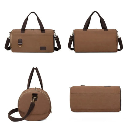 Men's Canvas Fashion Handbags High Quality Top-handle Casual Crossbody Bag Multi-function Man Large-capacity Travel Shoulder Bag