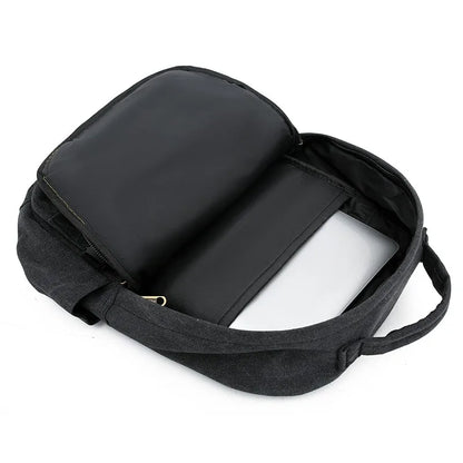 Men's Canvas Multi-Function Retro Backpack Shoulder Bag Multi Pocket And Large Capacity Men Travel Bagpack Trend School Backpack