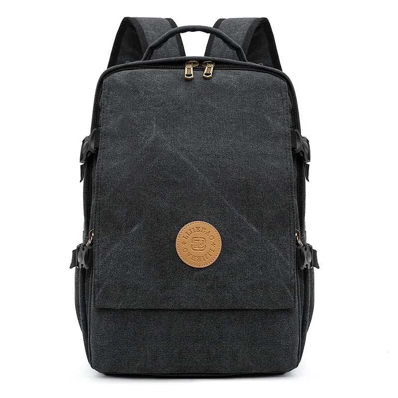 Men's Canvas Multi-Function Retro Backpack Shoulder Bag Multi Pocket And Large Capacity Men Travel Bagpack Trend School Backpack