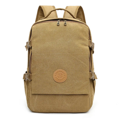 Men's Canvas Multi-Function Retro Backpack Shoulder Bag Multi Pocket And Large Capacity Men Travel Bagpack Trend School Backpack