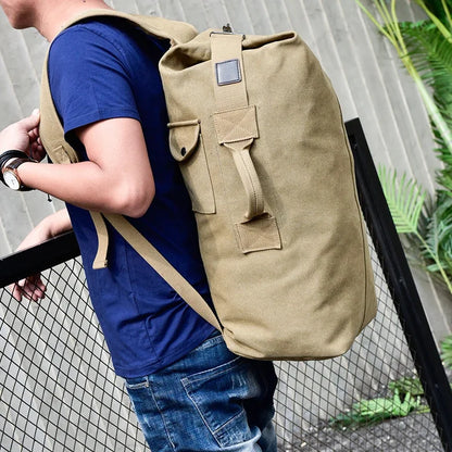 Men's Canvas Outdoor Climbing Travel Rucksack Sports Camping Hiking Backpack School Bag Pack For Male Female Women