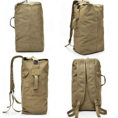 Men's Canvas Outdoor Climbing Travel Rucksack Sports Camping Hiking Backpack School Bag Pack For Male Female Women