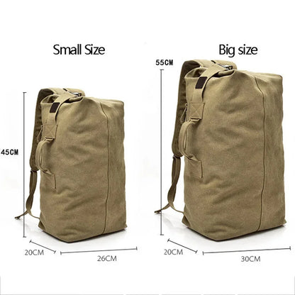 Men's Canvas Outdoor Climbing Travel Rucksack Sports Camping Hiking Backpack School Bag Pack For Male Female Women