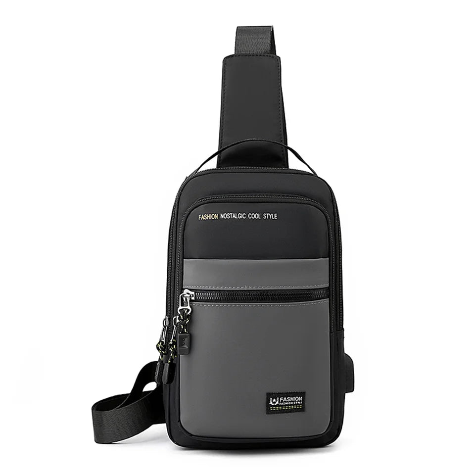 Men's Casual Versatile Nylon Chest Pack Large-capacity Waterproof Men Fashion Shoulder Bags Man Motion Chest Crossbody Bags