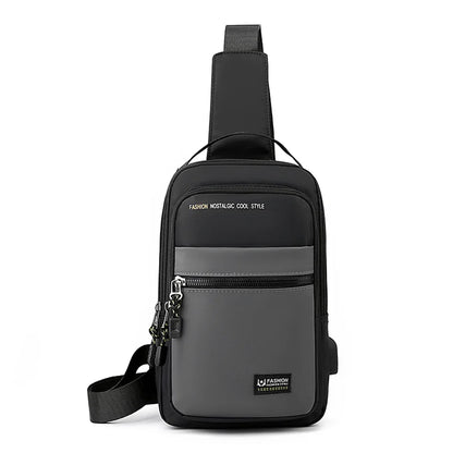 Men's Casual Versatile Nylon Chest Pack Large-capacity Waterproof Men Fashion Shoulder Bags Man Motion Chest Crossbody Bags