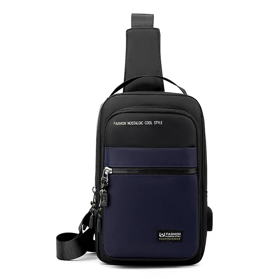 Men's Casual Versatile Nylon Chest Pack Large-capacity Waterproof Men Fashion Shoulder Bags Man Motion Chest Crossbody Bags