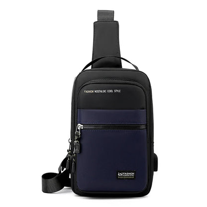 Men's Casual Versatile Nylon Chest Pack Large-capacity Waterproof Men Fashion Shoulder Bags Man Motion Chest Crossbody Bags