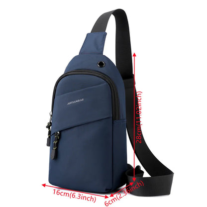 Men's Chest Pack Sling Bag Men Oxford Outdoor Chest Pack Men's Chest Bag Travel Men Crossbody Bag
