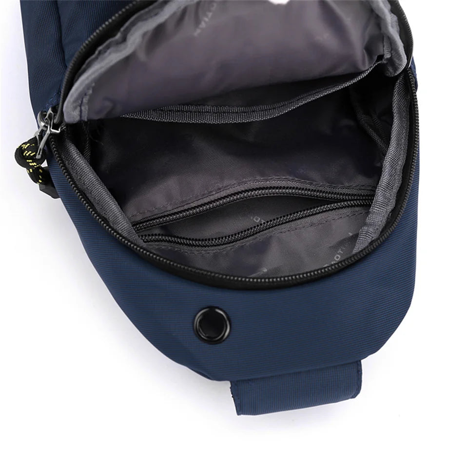Men's Chest Pack Sling Bag Men Oxford Outdoor Chest Pack Men's Chest Bag Travel Men Crossbody Bag