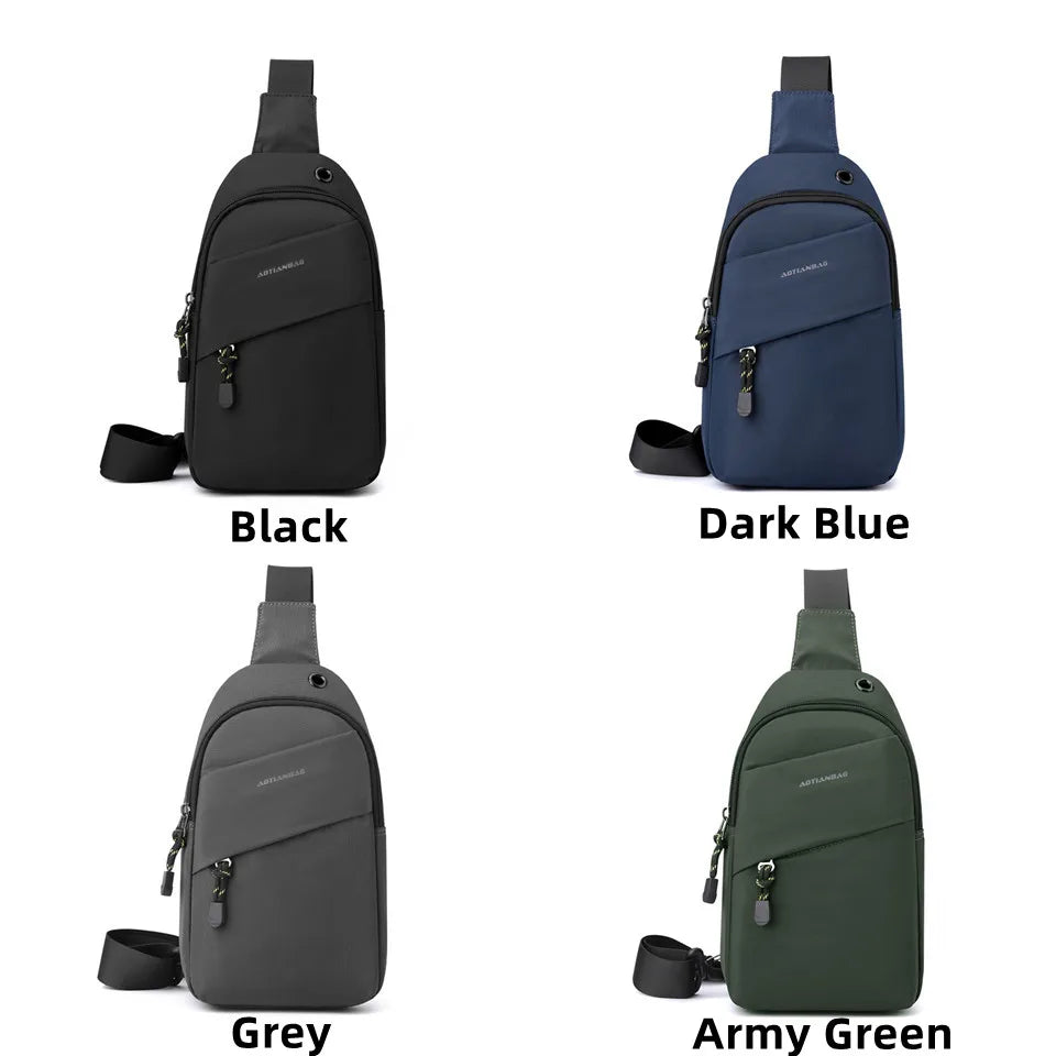 Men's Chest Pack Sling Bag Men Oxford Outdoor Chest Pack Men's Chest Bag Travel Men Crossbody Bag