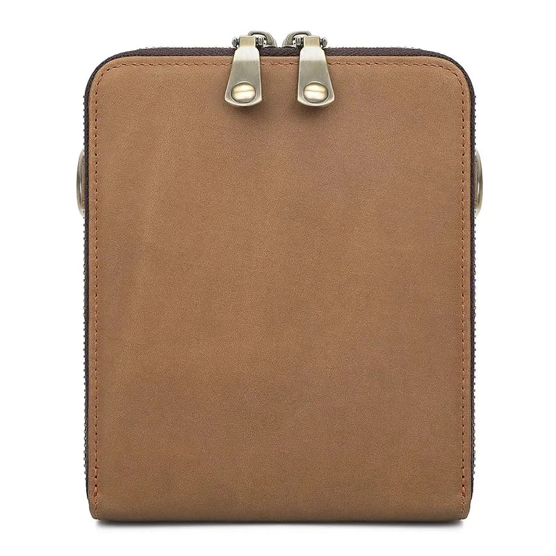 Men's Cow Retro Crossbody Leather Casual Small Square s One Shoulder Bag Men Handbag Fashion