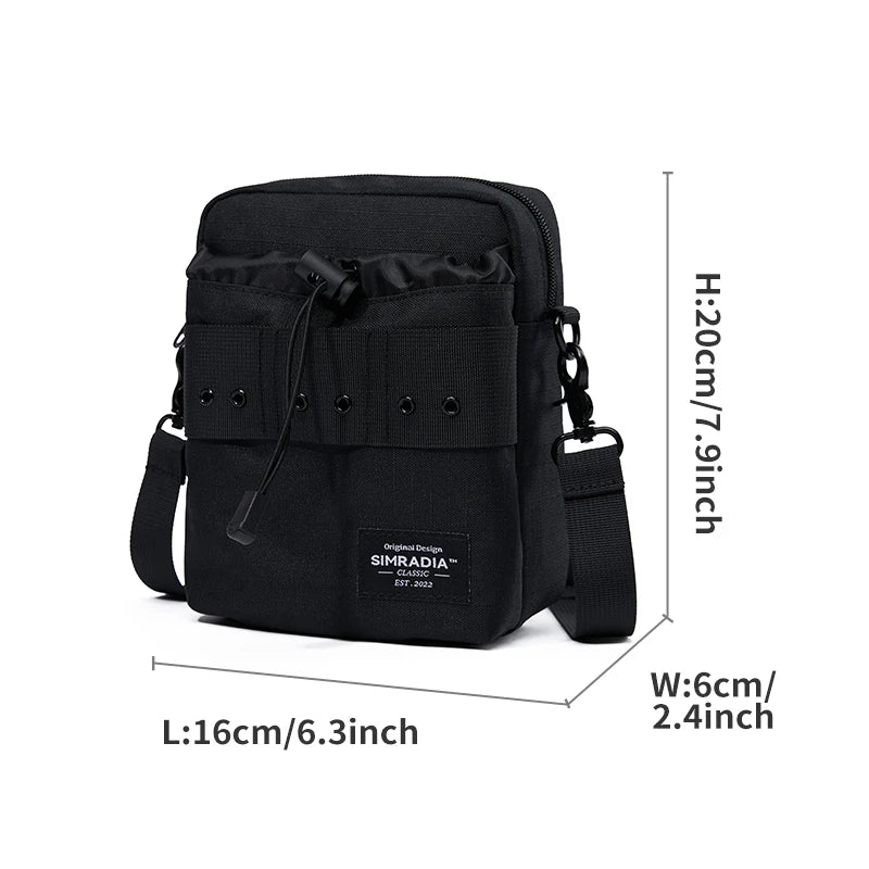 Men's Crossbody Bag 7.9inch IPad Lightweight Waterproof Outdoor Sling Bags Oxford Fashion Zipper Phone Bags For Women Men