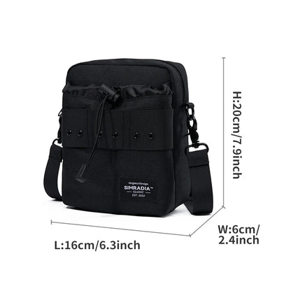 Men's Crossbody Bag 7.9inch IPad Lightweight Waterproof Outdoor Sling Bags Oxford Fashion Zipper Phone Bags For Women Men