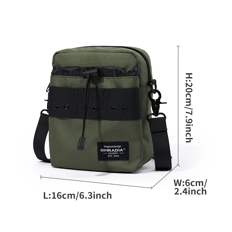 Men's Crossbody Bag 7.9inch IPad Lightweight Waterproof Outdoor Sling Bags Oxford Fashion Zipper Phone Bags For Women Men