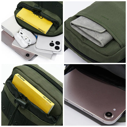 Men's Crossbody Bag 7.9inch IPad Lightweight Waterproof Outdoor Sling Bags Oxford Fashion Zipper Phone Bags For Women Men