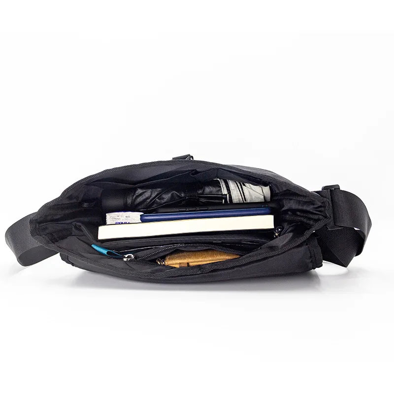 Men's Crossbody Bag Sport Waist Bag for Men with Back Anti-theft Zipper pocket Outdoor Sling Bag