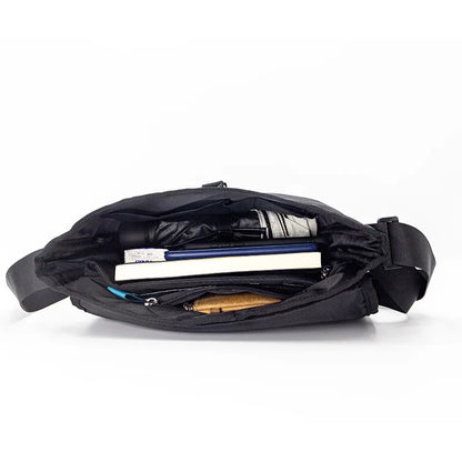 Men's Crossbody Bag Sport Waist Bag for Men with Back Anti-theft Zipper pocket Outdoor Sling Bag