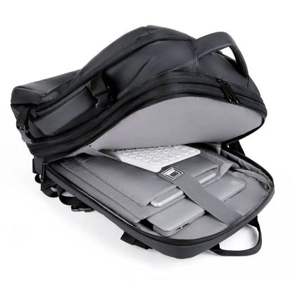 Men's Extensible Business Travel Backpack Multi-functional USB Charging Large-capacity Waterproof Backpack 17 Inch Laptop Bag