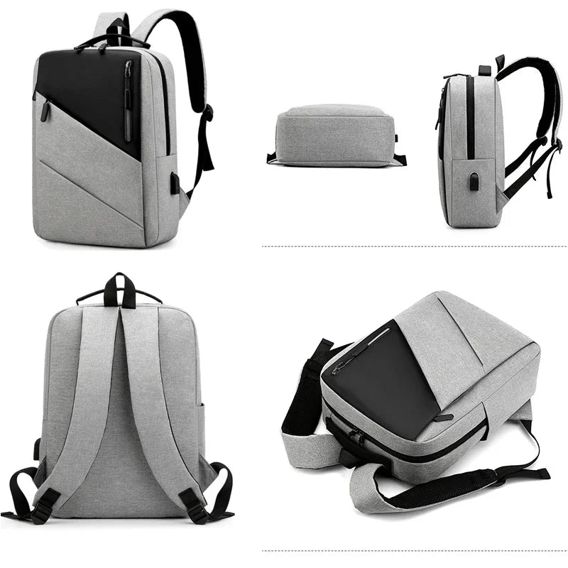 Men's Fashion 15 Inch Laptop Travel USB Rucksack Sports Notebook Backpack School Bag Pack For Male Female Women