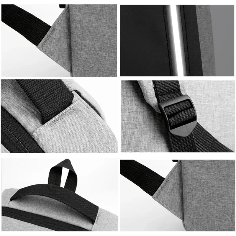 Men's Fashion 15 Inch Laptop Travel USB Rucksack Sports Notebook Backpack School Bag Pack For Male Female Women