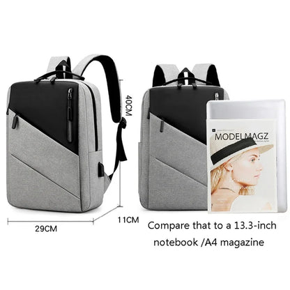 Men's Fashion 15 Inch Laptop Travel USB Rucksack Sports Notebook Backpack School Bag Pack For Male Female Women