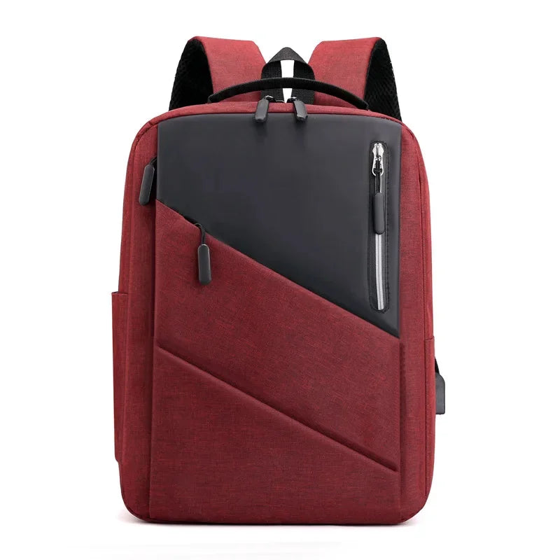 Men's Fashion 15 Inch Laptop Travel USB Rucksack Sports Notebook Backpack School Bag Pack For Male Female Women